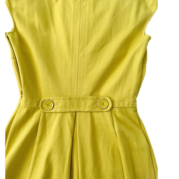 TED BAKER:Harmia pocket mustard yellow jersey dress size 1 - Picture 3 of 12